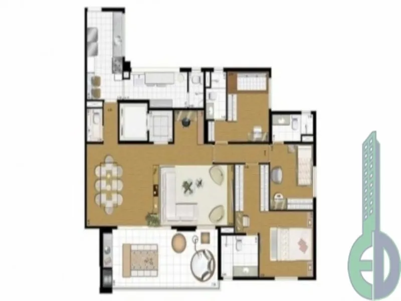 Imagem 3 Quartos, 1 Suite, 2 Vagas ! Condomínio Domo Home Sbc