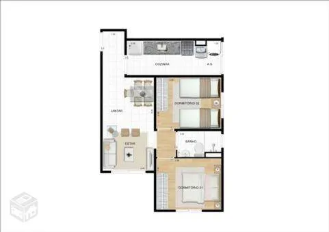 Imagem Locação Apartamento Barra Funda - 44M², 2 Dorms, Armários, Lazer Completo.