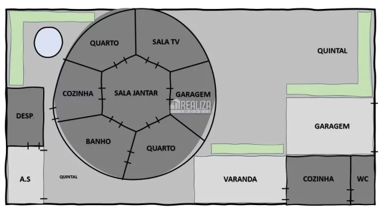 Imagem Casa redonda à venda em Uberaba - 2 dormitórios, churrasqueira na varanda!