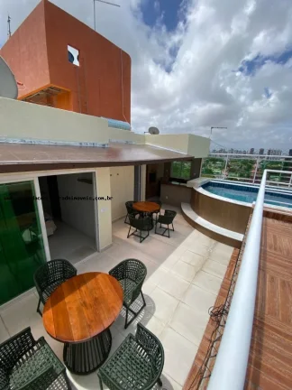 Imagem Cobertura Duplex para Locação em Natal, Capim Macio, 3 dormitórios, 3 suítes, 4 banheiros, 1 vaga