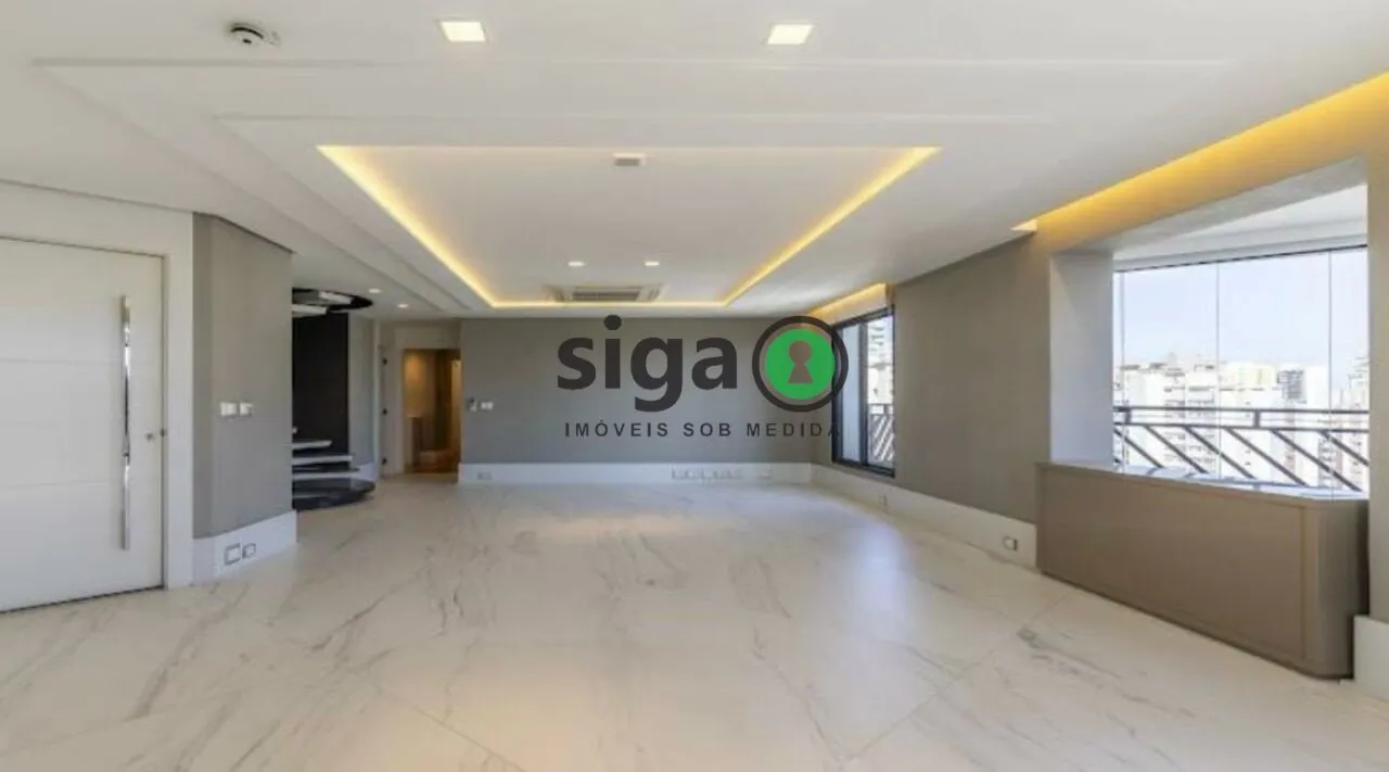 Imagem Cobertura duplex com 440m², 4 quartos sendo 2 suites, 4 vagas Sem Mobilia, Campo Belo