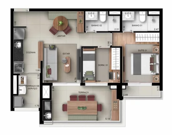Imagem WALK ALTO DO IPIRANGA - DIÁLOGO - Apartamento de 71m², a apenas 70m da estação Alto do Ipiranga!