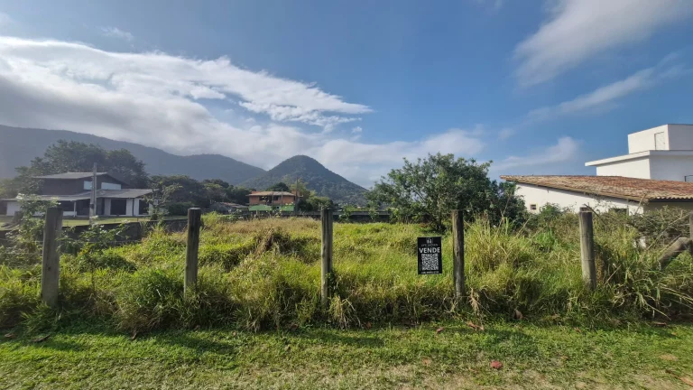 Imagem Terreno 340m² plano em Areias do Macacu, Garopaba. Vista montanhas. Escritura.