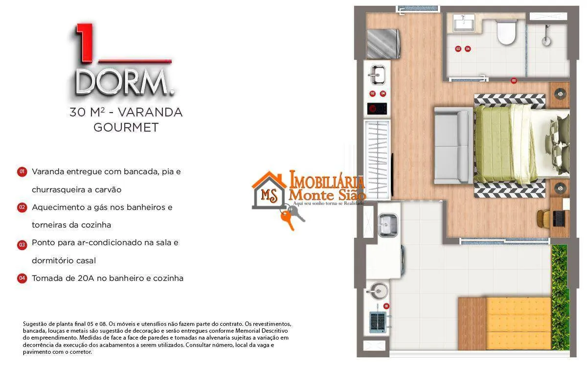 Imagem Studio com 1 dormitório à venda, 31 m² por R$ 320.000,00 - Picanco - Guarulhos/SP