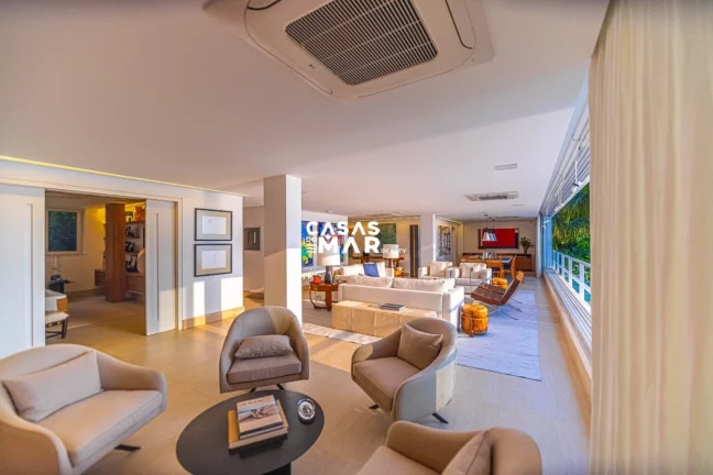 Imagem Casa Luxuosa Frente Mar em Tanguá, Angra dos Reis-RJ: 6 suítes, praia particular e deck para embarcações.