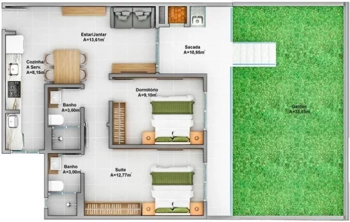 Imagem Manhattan Residence - Apartamento à venda no bairro Ingleses do Rio Vermelho - Florianópolis/SC