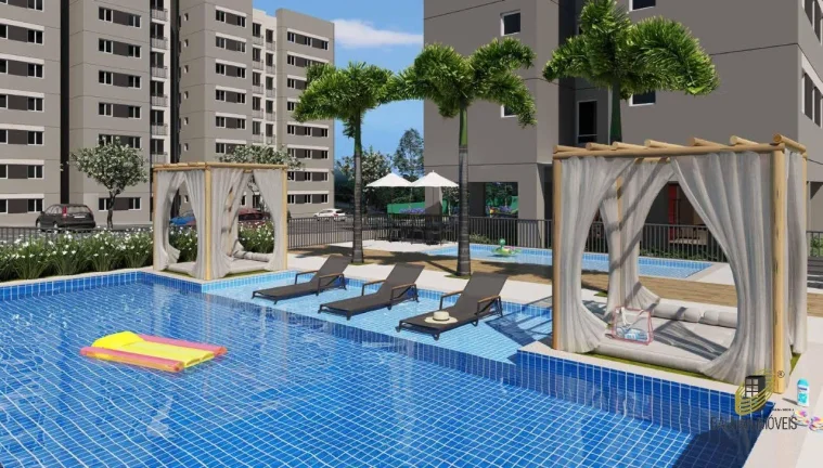 Imagem Apartamento à venda em Vargem Grande Paulista-SP, Bairro das Lajes: 2 quartos, 1 banheiro, 1 vaga, 45,67m². Adquira já!