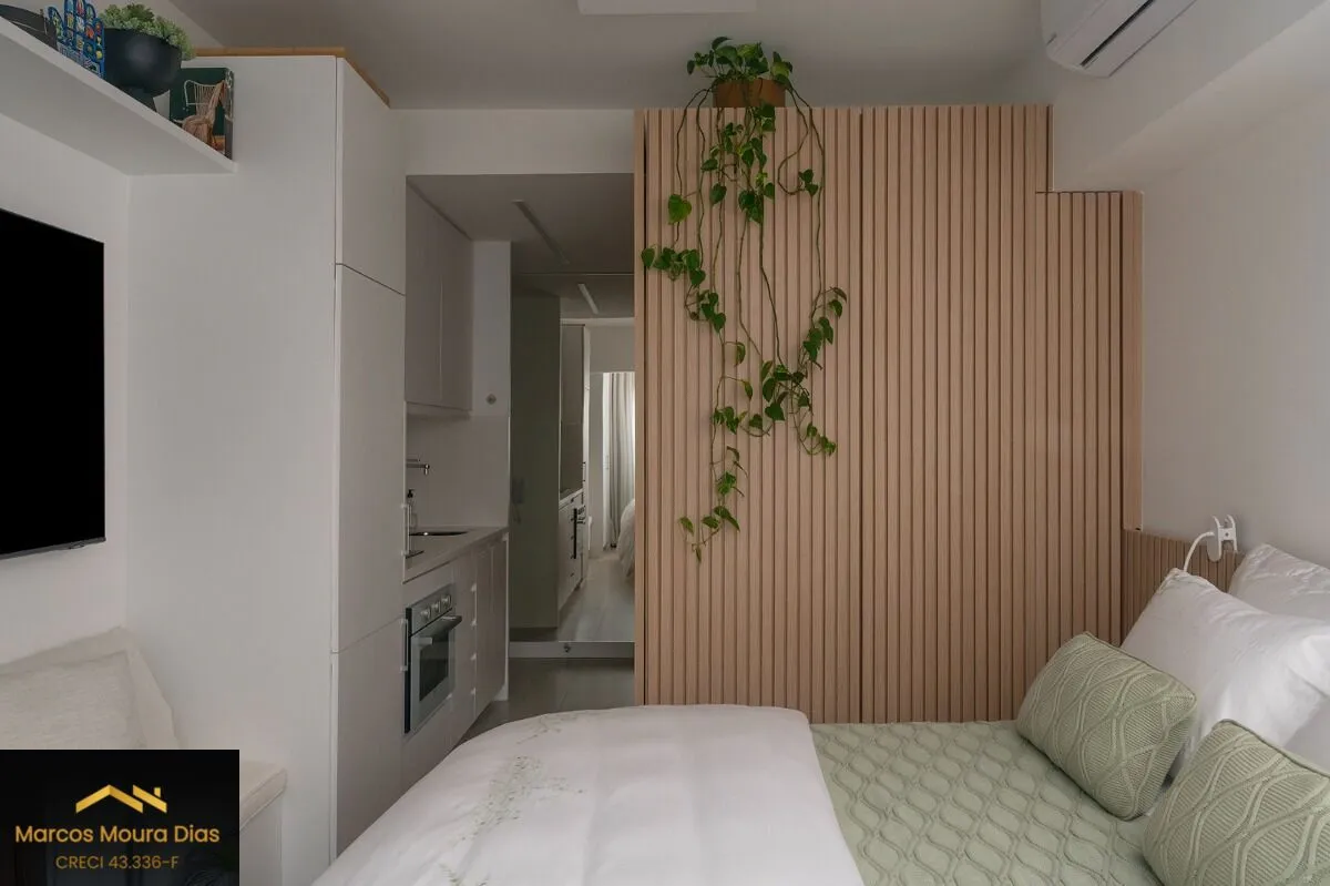 Foto do imóvel Apartamento Studio à venda com móveis planejados, Portaria 24hs, Centro, São Paulo, SP