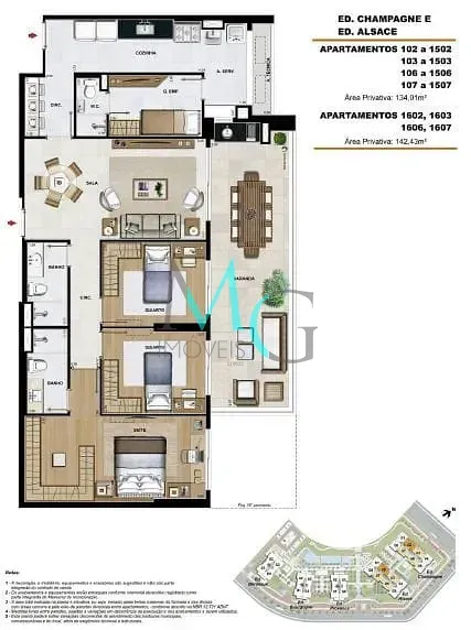 Imagem Apartamento à venda 3 Quartos 3 Suites 2 Vagas 131.3M² Barra da Tijuca Rio de Janeiro - RJ | Ilha Pura Saint Michel