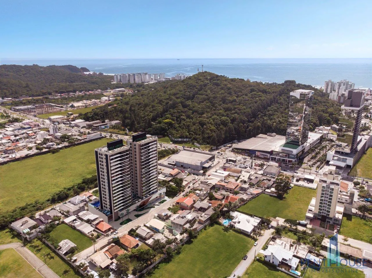 Imagem Apartamento Zona Central para Venda em Itajaí, Praia Brava de Itajaí, 2 dormitórios, 2 suítes, 3 banheiros, 1 vaga