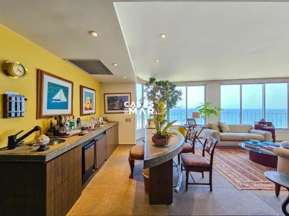 Imagem Venda Luxuoso Apartamento Frente Mar em Arpoador, RJ, 3 Suítes, 2 Vagas. Espaçoso, Privacidade e Tranquilidade