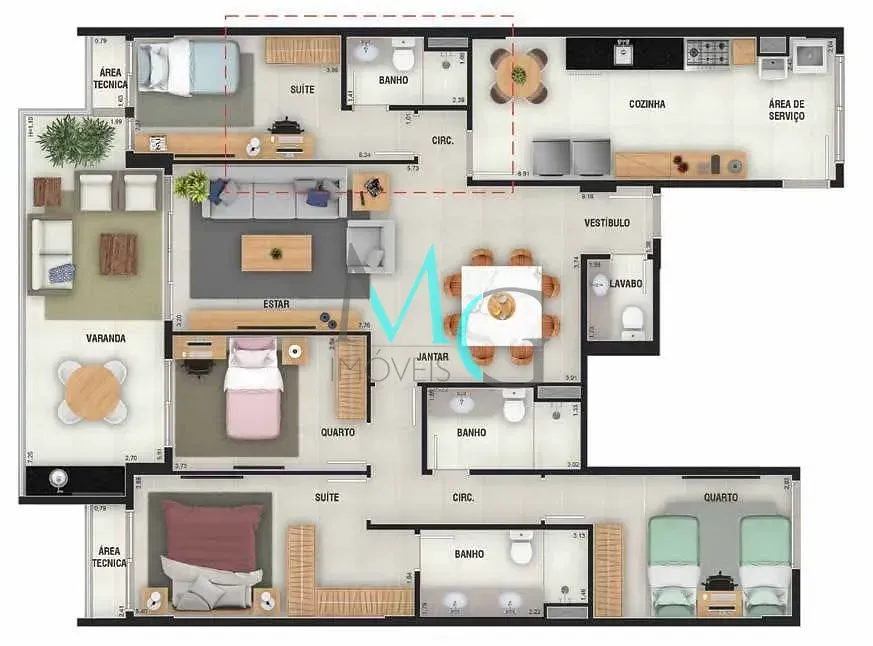 Imagem Cobertura Duplex à venda 4 Quartos 2 Suites 4 Vagas 271M² Botafogo Rio de Janeiro - RJ
