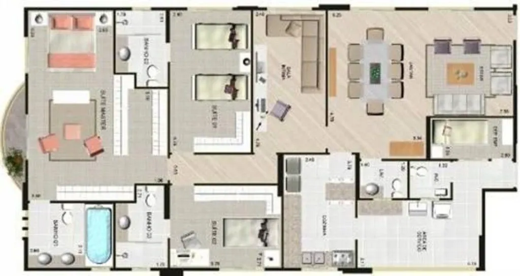 Imagem Apartamento de Luxo no Edificio Residencial Palazzo Di Nuoro em Santa Paula, São Caetano do Sul - 3 quartos, 3 suites, 4 banheiros, 3 vagas - Confira!