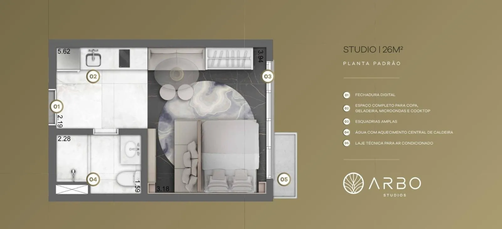 Imagem Studio no Arbo Higienópolis Empreendimento Cyrela