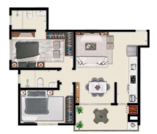 Imagem Acqua - Residencial - Apartamento à venda no bairro Pagani - Palhoça/SC