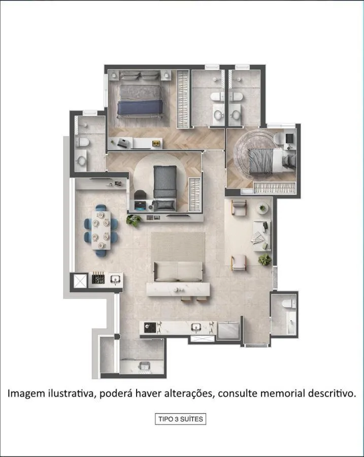 Imagem Apartamento para Venda em São Caetano do Sul, Centro, 3 suítes, 4 banheiros, 2 vagas