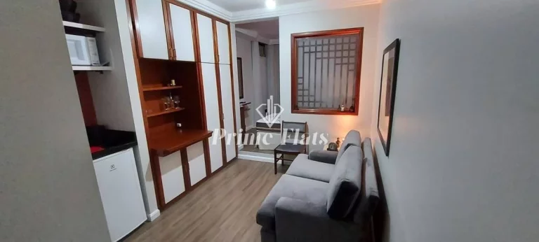 Imagem Flat disponível para locação no Flat Poeta Drummond, com 28m², 1 dormitório e 1 vaga de garagem