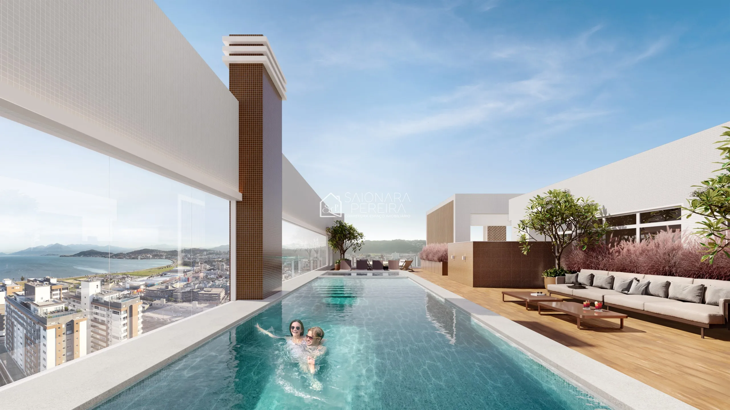 Imagem Apartamento 3 Suítes à Venda no Bairro Campinas, São José - 136m² com Vista para o Mar