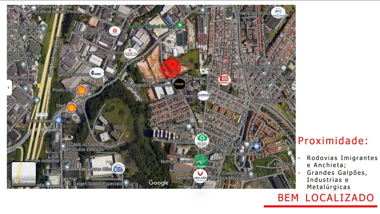 Imagem Terreno para venda ou locação em São Bernardo do Campo-SP, bairro Cooperativa, 28.003,00 m² de área. Aproveite já!