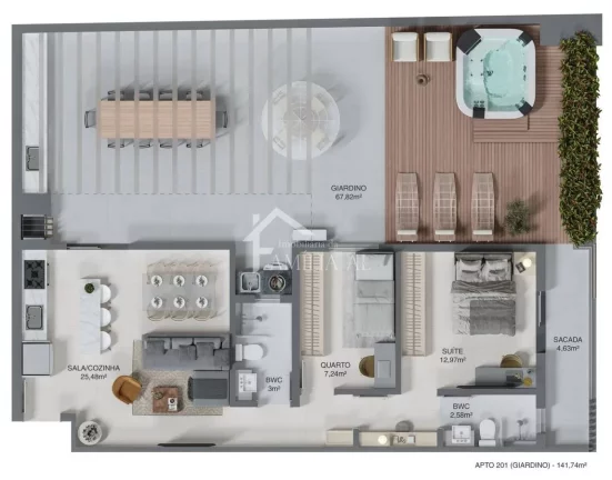 Imagem APARTAMENTO GIARDINO – RESIDENCIAL HAIA NO COSTA E SILVA