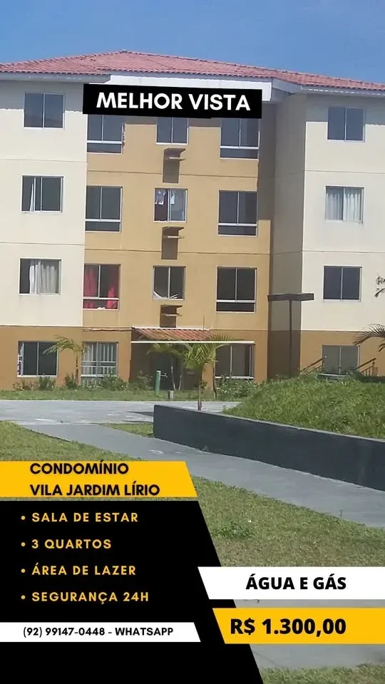 Foto do imóvel Apartamento com 3 Quartos para Alugar, 50 m² em Tarumã-Açu - Manaus