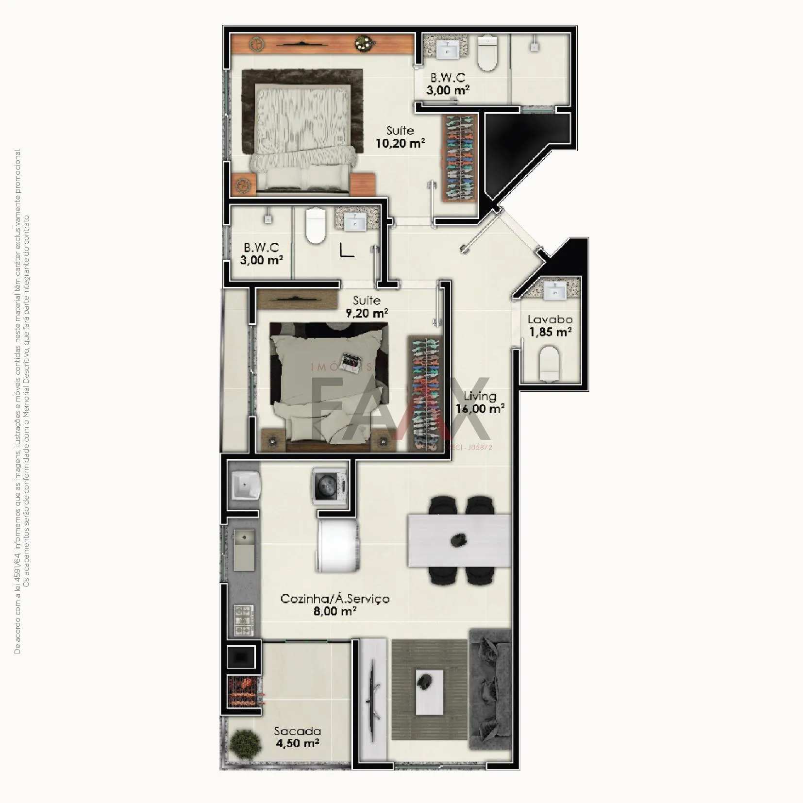 Imagem Apartamento com 2 suítes à venda,68.53 m², varzea, ITAPEMA - SC