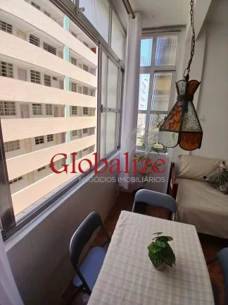 Imagem Belo apartamento em Santos no bairro da Pompéia em prédio na avenida da praia de 1 dormitório à venda por R$ 350.000,00.