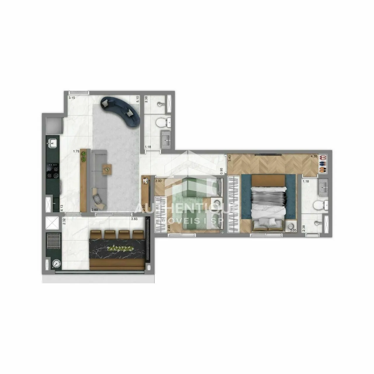 Imagem Living Blend - Bonfim Campinas - Apartamento à venda no bairro Bonfim - Campinas/SP