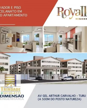 Imagem Apartamento com 2 Quartos à Venda, 55 m² em Turu - São Luís