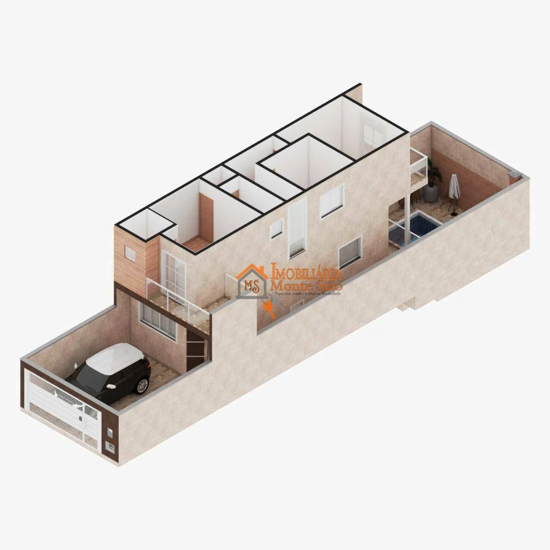 Imagem Sobrado com 3 dormitórios à venda, 97 m² por R$ 720.000,00 - Parque Flamengo - Guarulhos/SP