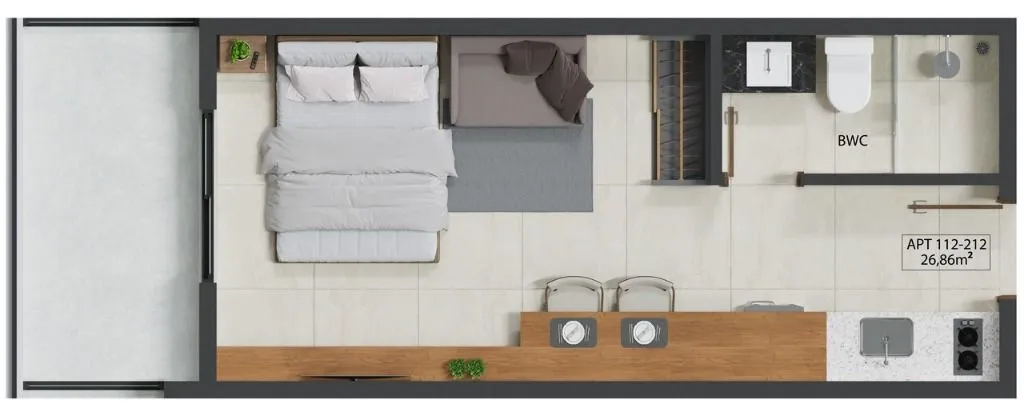 Imagem Flat à venda, 27 m² por R$ 418.997,00 - Bessa - João Pessoa/PB