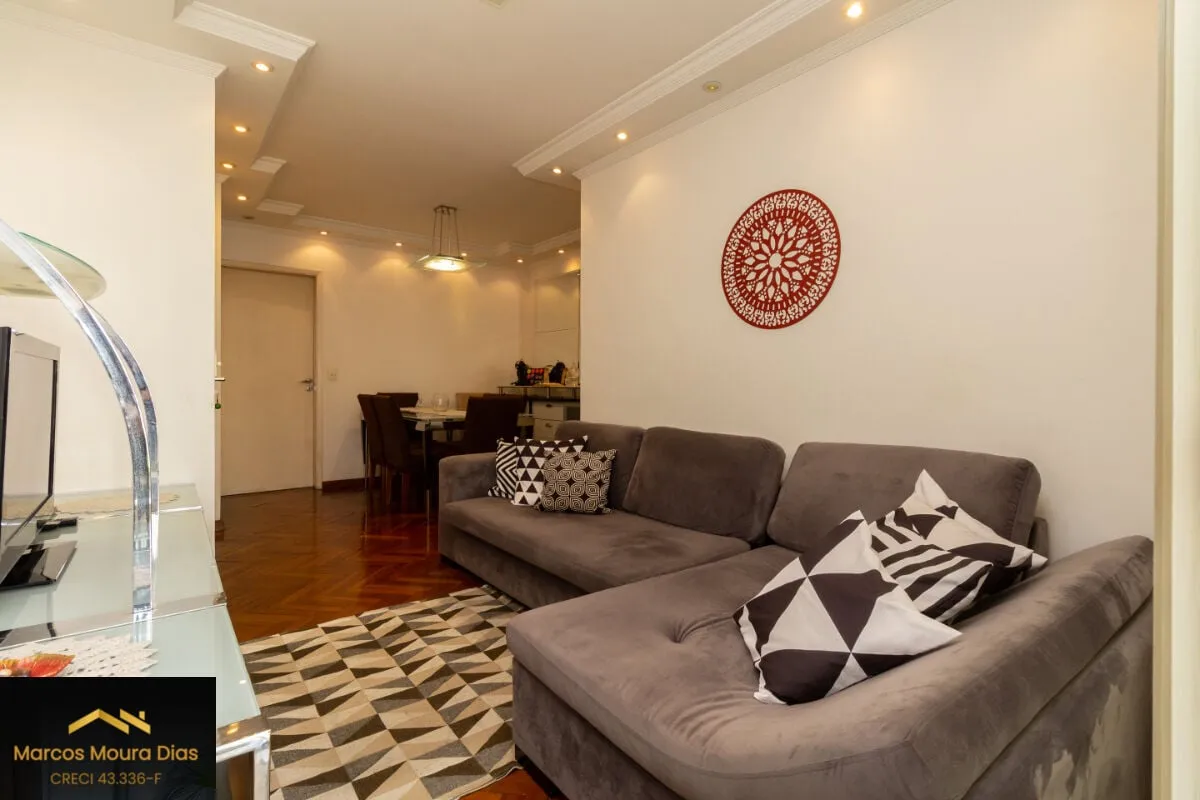 Imagem Apartamento com 75 m², 3 Dorm ( 1 suíte), Varanda, 1 Vaga , Edifício com Portaria 24 hs, Academia, Piscina e Churrasqueira