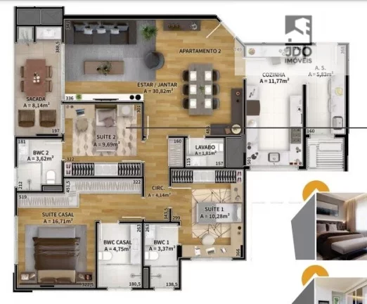 Imagem Apartamento a Venda no bairro Seminário - Curitiba, PR