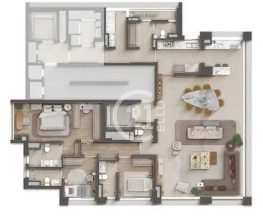 Imagem Apartamento com 3 dormitórios à venda, 178 m² - Jardim Paulistano - São Paulo/SP