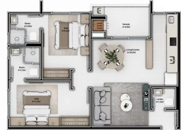 Imagem Santorini Residence - Apartamento à venda no bairro Ingleses do Rio Vermelho - Florianópolis/SC