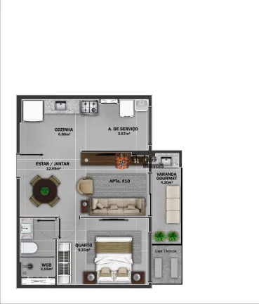 Imagem Apartamento com 1 dormitório à venda, 50 m² por R$ 467.243 - Praia do Francês - Marechal Deodoro/AL