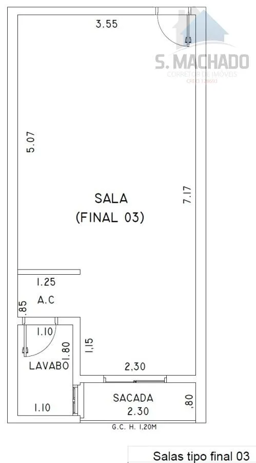 Imagem Sala Comercial para Venda em Santo André / SP no bairro Vila Curuça