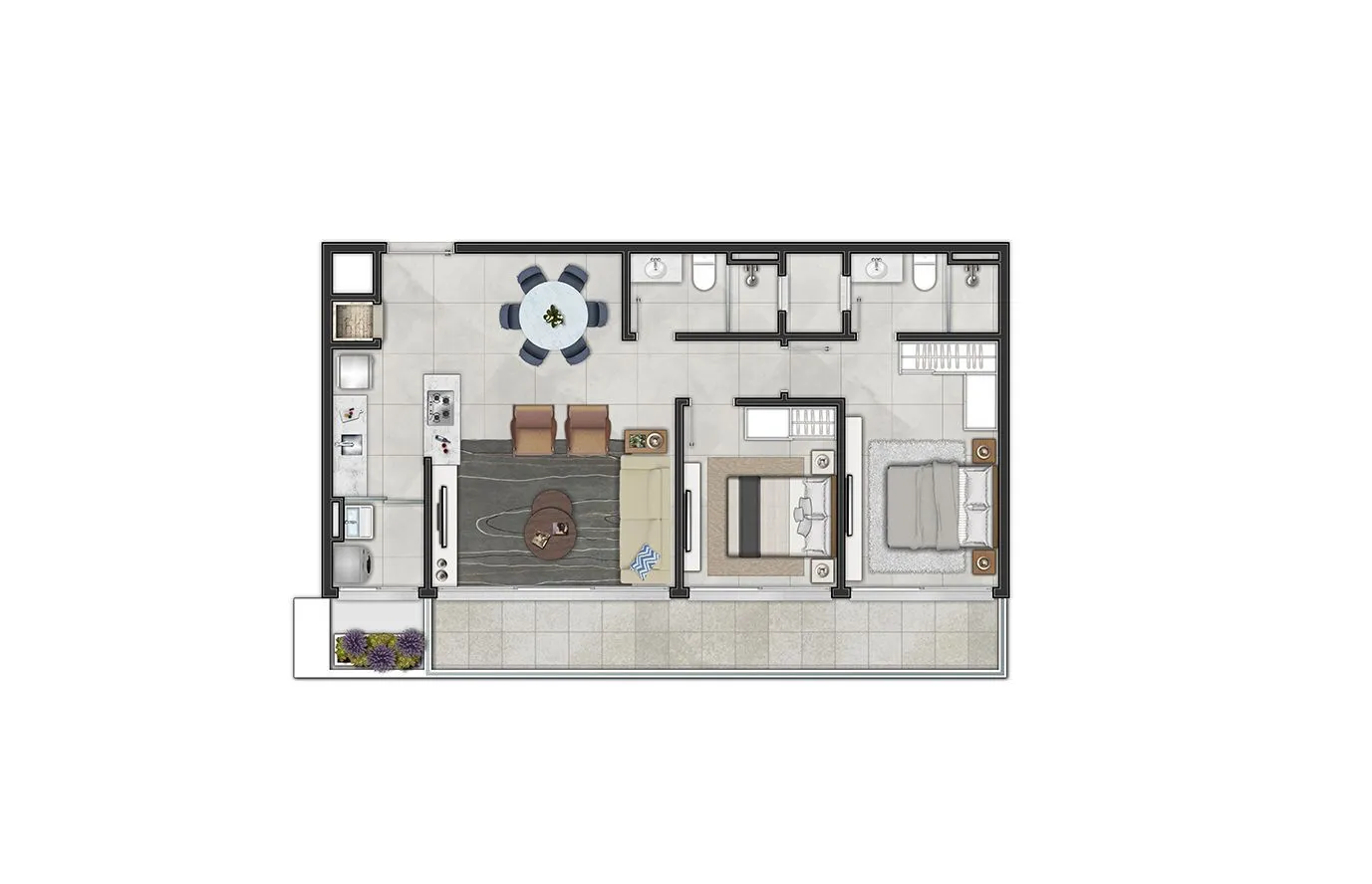 Imagem Apartamento à venda em Torres, Praia Grande, com 2 quartos, 80,12m2