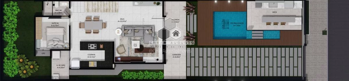 Imagem Oliva Residence - Casas com 04 suítes no jardim das oliveiras