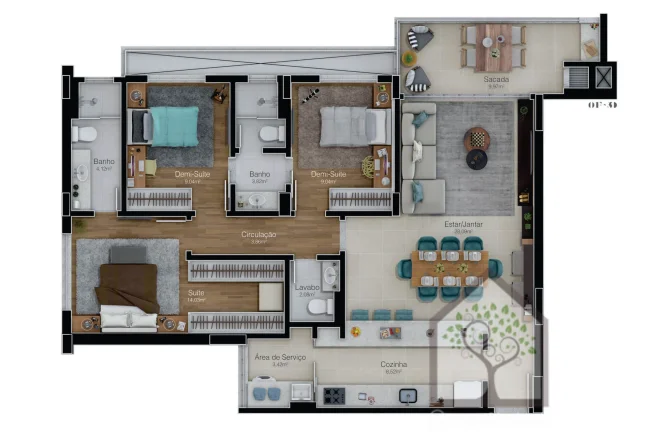 Imagem Apartamento Alto Padrão na Agronômica