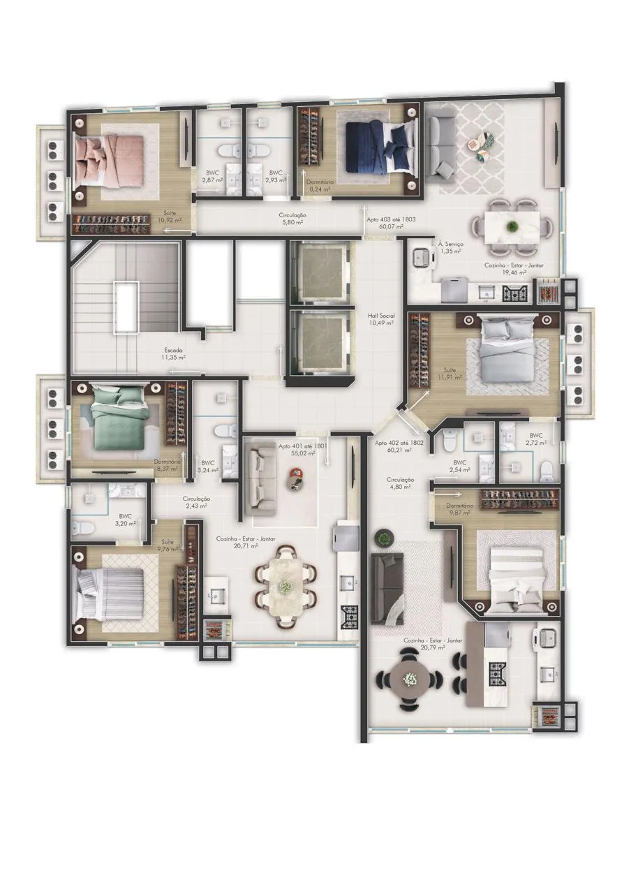 Imagem Apartamento à venda com 60.21m2 por R$ 770.000,00