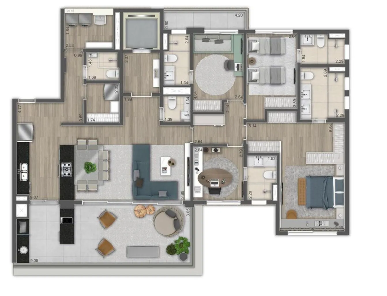Imagem APARTAMENTO RESIDENCIAL em São Paulo - SP, Brooklin Paulista