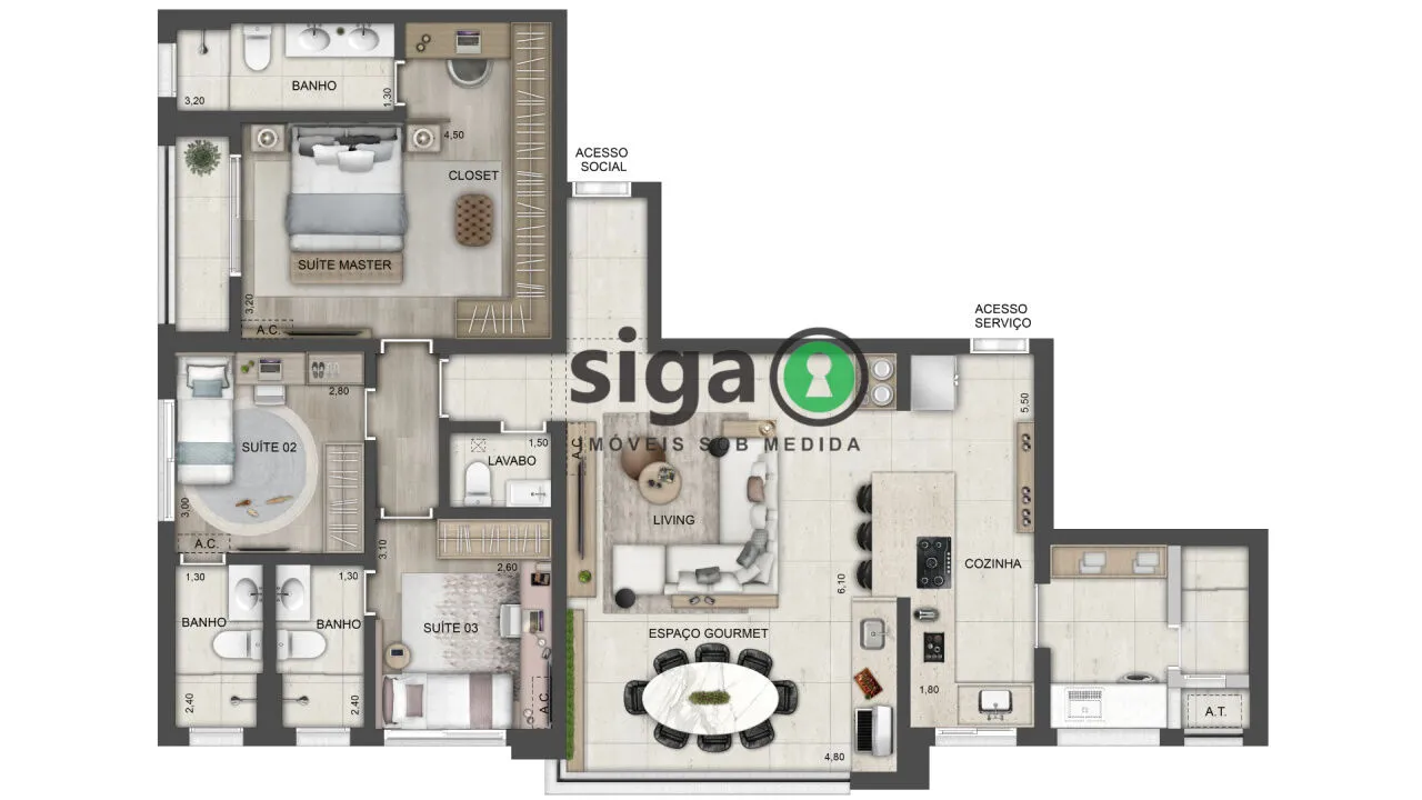 Imagem Comprar apartamento no Brooklin: Ledge Brooklin 122m² 3 Suítes- Vantagens e Oportunidades