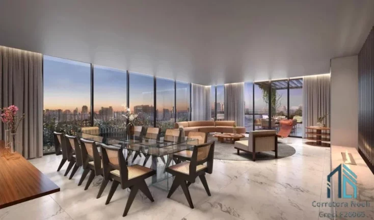 Imagem Cobertura com 367,79 m² privativos, 03 suítes, 04 vagas no Cabral/Hugo Lange em Curitiba PR
