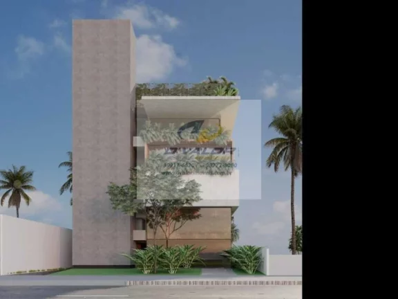 Imagem Vendo flats com 1 ou 2 quartos, em prédio pé na areia da praia do Bessa, com tamanhos de 44 m² à 60 m²
