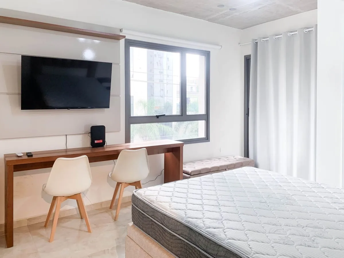 Foto do imóvel Apartamento com 1 Quarto para alugar, 25m² - Indianópolis em Alameda dos Maracatins, 1424 - Indianópolis, São Paulo - SP
