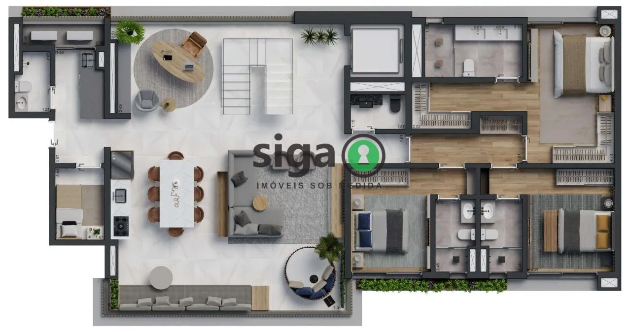 Imagem Cobertura Duplex à venda no Paraíso de 360m² com 3 suítes e 4 vagas em São Paulo