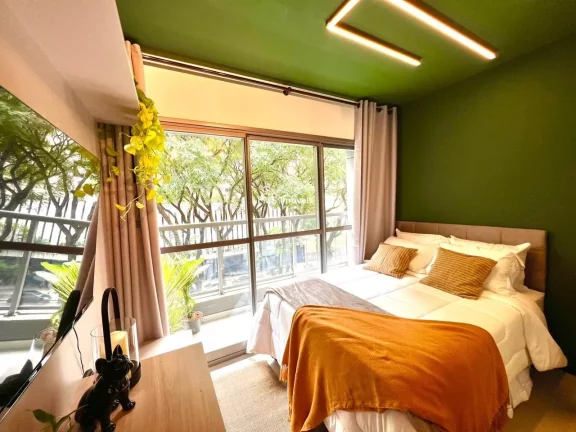 Foto do imóvel Apartamento para locação na Consolação, São Paulo-SP: 1 quarto, 1 banheiro, 22m² de área.