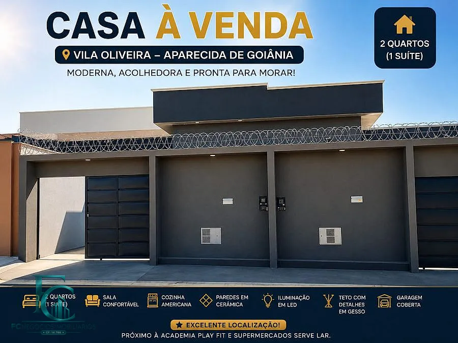 Imagem Casa 3 quartos, Nova, Aceita Financiamento.