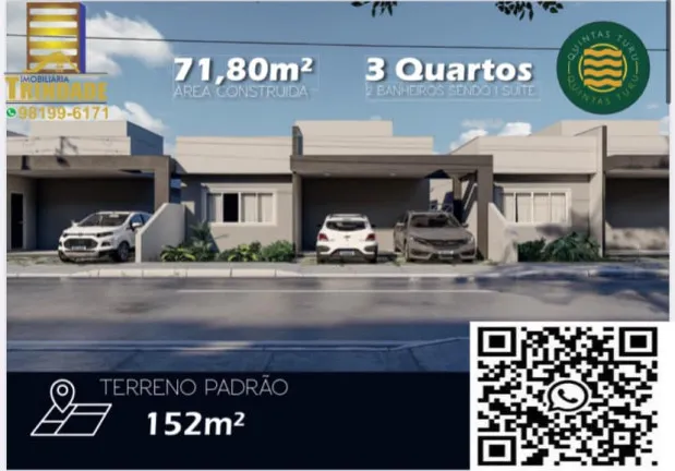 Foto do imóvel Casa de Condomínio com 3 Quartos à Venda, 152 m² em Turu - São Luís